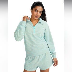 Peloton Striped Terrycloth Polo Pullover